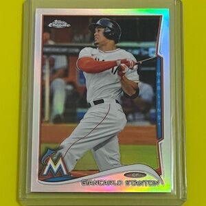 Giancarlo Stanton [Refractor] #173 2014 Topps Chrome Baseball Trading Card